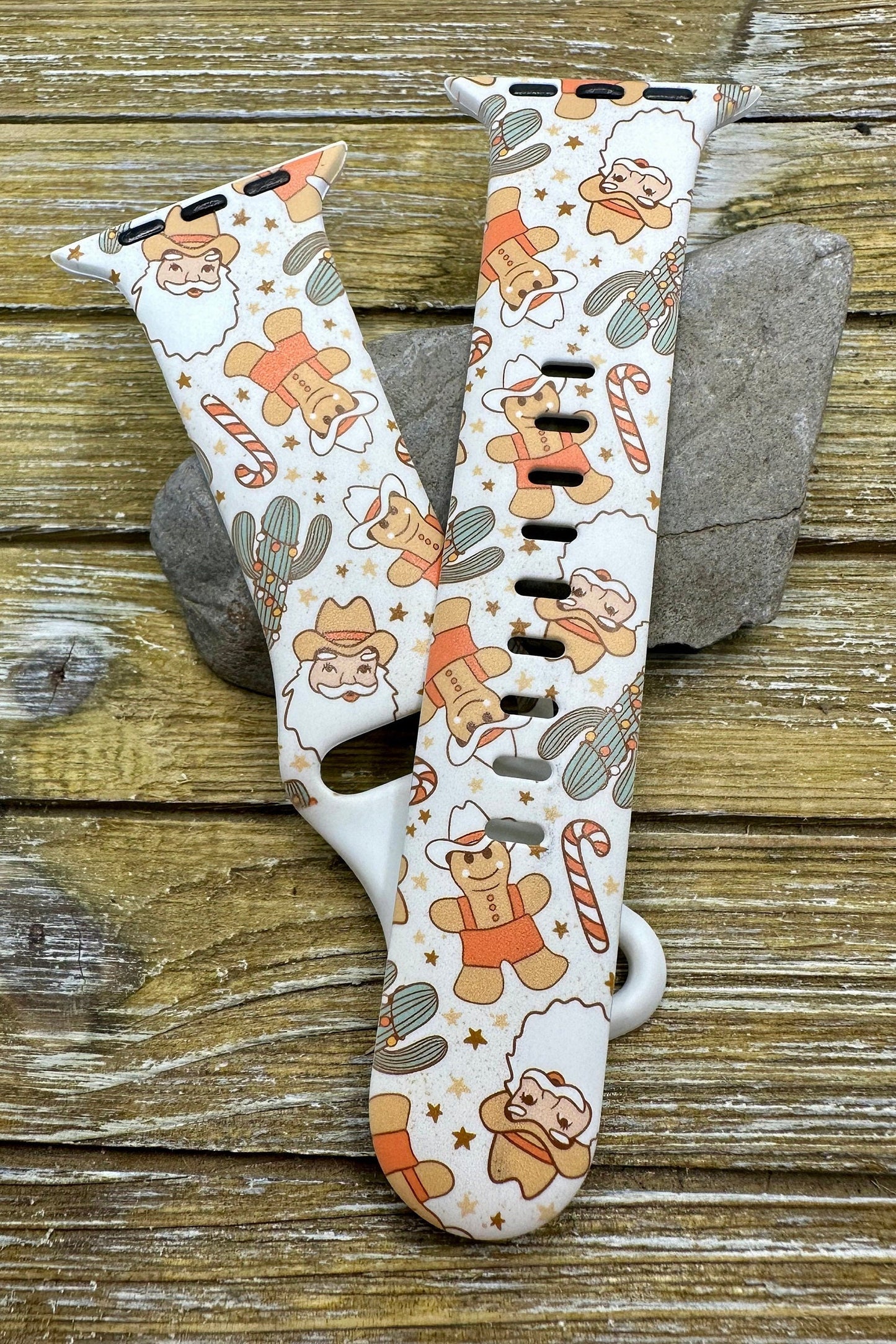Christmas Cowboy Watch Band Apple Watch Silicone Coffee and Candy Holiday Winter 38mm 40mm 41mm 42mm 44mm 45mm