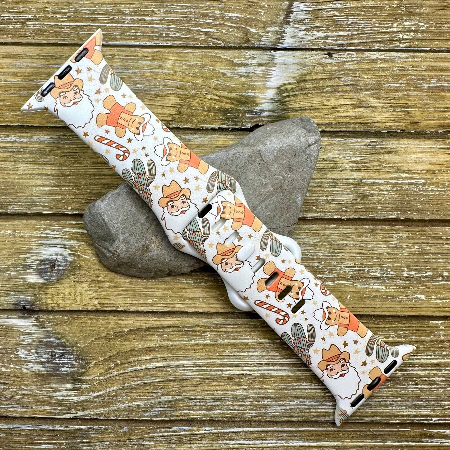 Christmas Cowboy Watch Band Apple Watch Silicone Coffee and Candy Holiday Winter 38mm 40mm 41mm 42mm 44mm 45mm