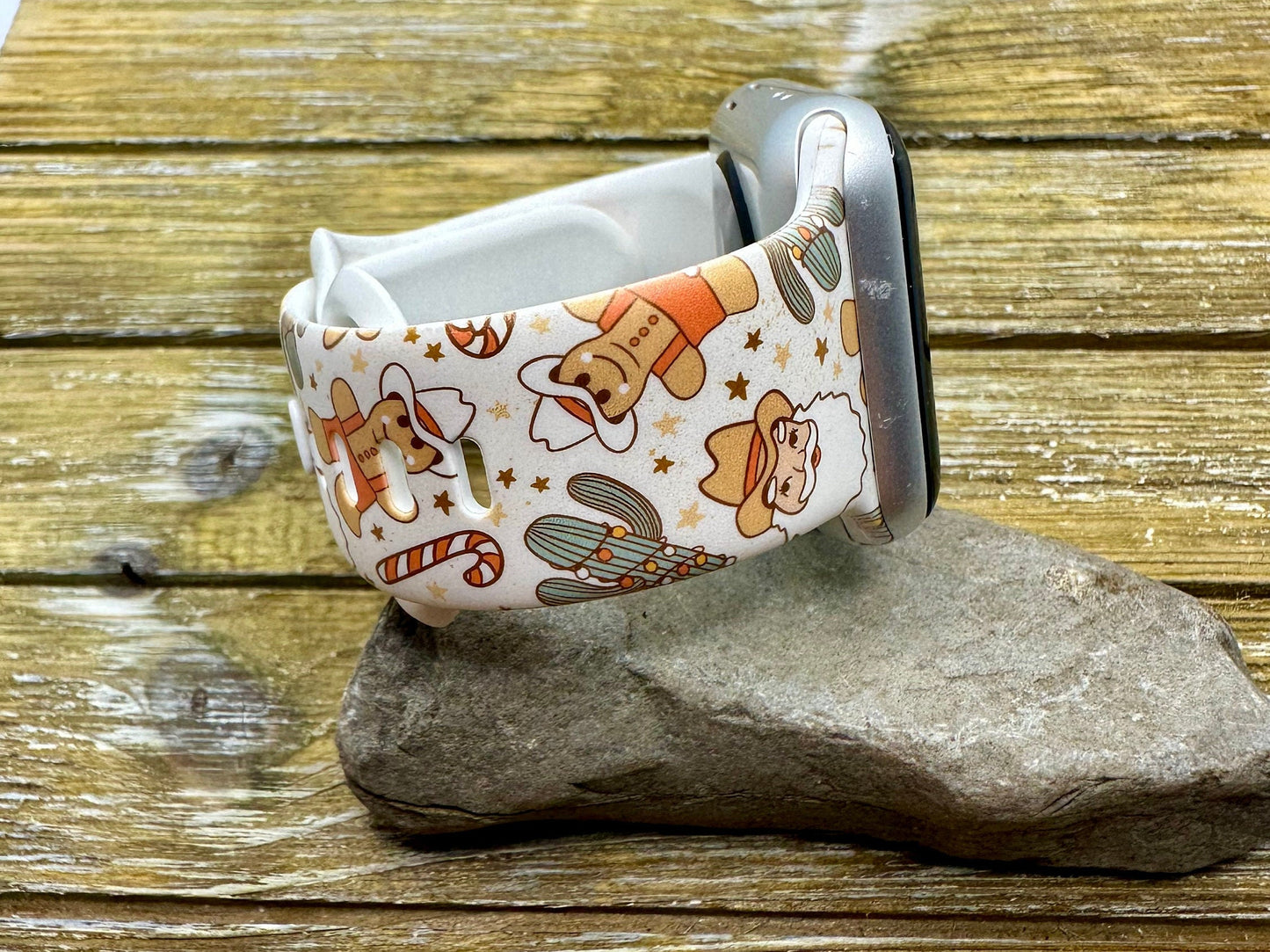 Christmas Cowboy Watch Band Apple Watch Silicone Coffee and Candy Holiday Winter 38mm 40mm 41mm 42mm 44mm 45mm