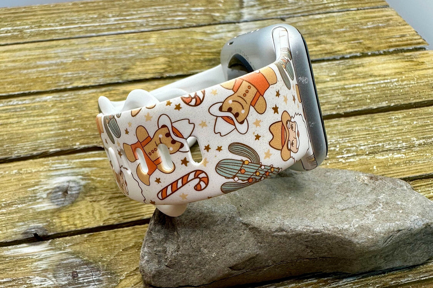 Christmas Cowboy Watch Band Apple Watch Silicone Coffee and Candy Holiday Winter 38mm 40mm 41mm 42mm 44mm 45mm