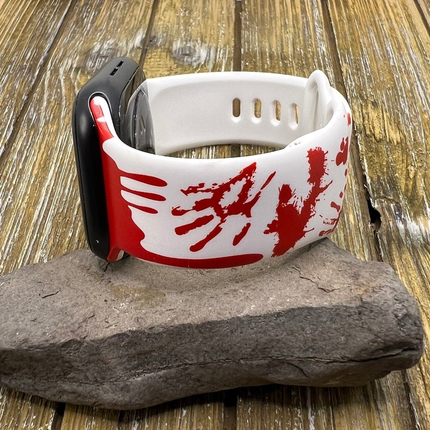 Bloody watch band for apple iwatch tpu silicone blood splatter band 38mm 40mm 41mm 42mm 44mm 45mm fall spooky band