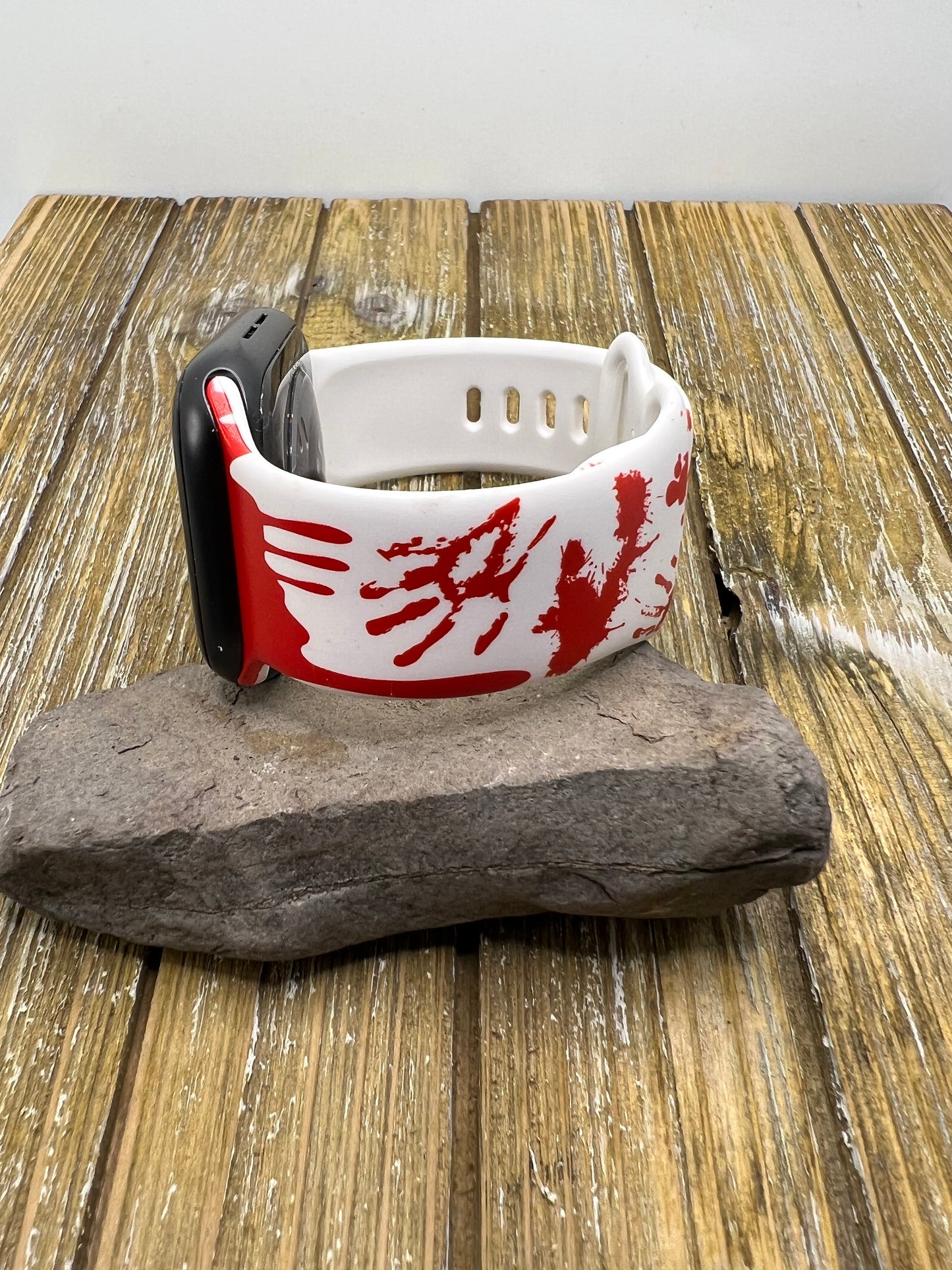 Bloody watch band for apple iwatch tpu silicone blood splatter band 38mm 40mm 41mm 42mm 44mm 45mm fall spooky band
