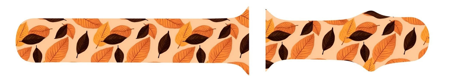 Fall leaves watch band for apple watch orange fall leaves autumn iwatch 20 22 38 40 41 42 44 45 49mm