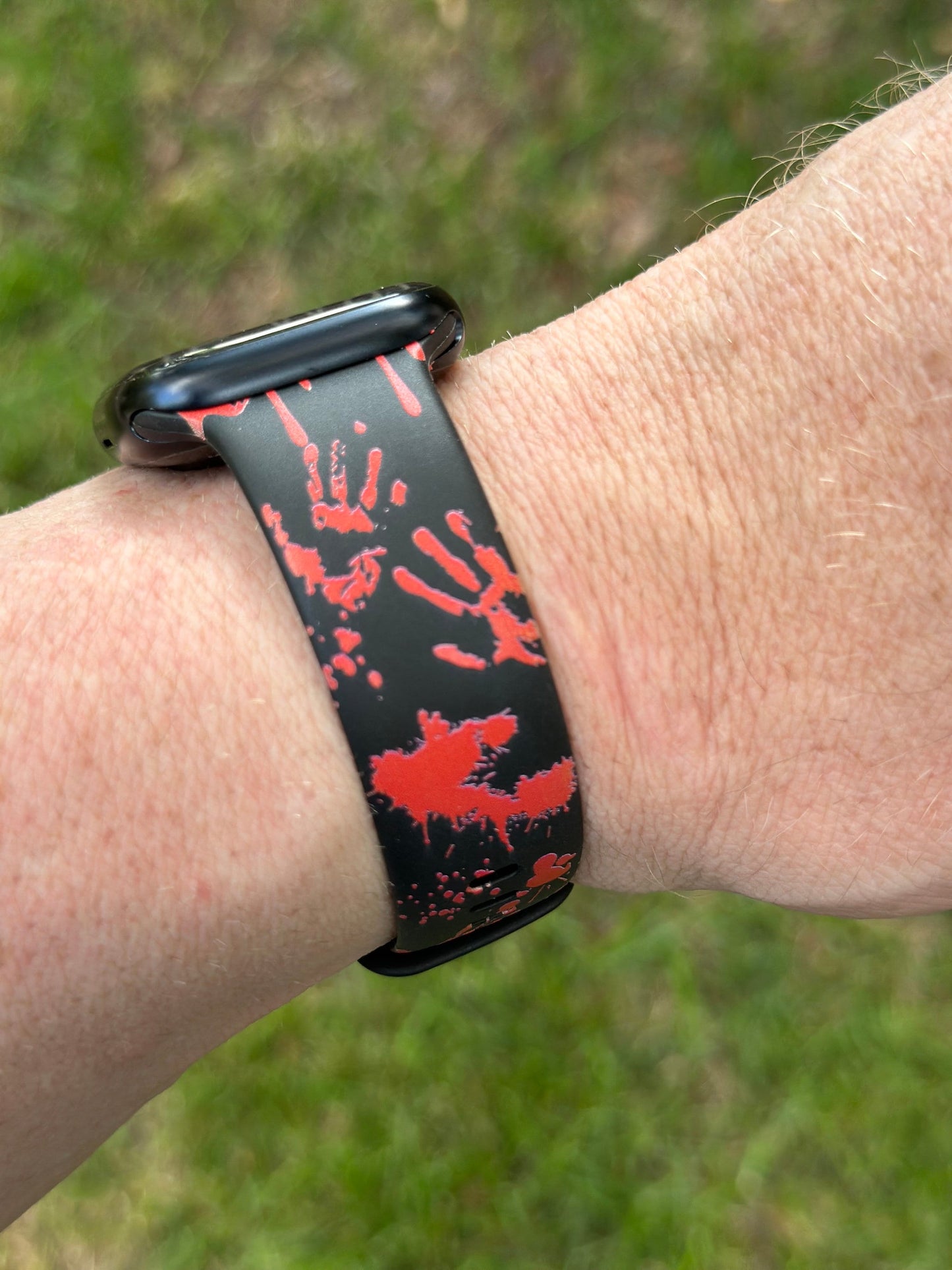 Halloween Watch Band for Apple Watch Samsung Horror Blood Band Fitbit Compatible 38/40/41mm, 42/44/45mm, Series 1,2,3,4,5,6,7,8