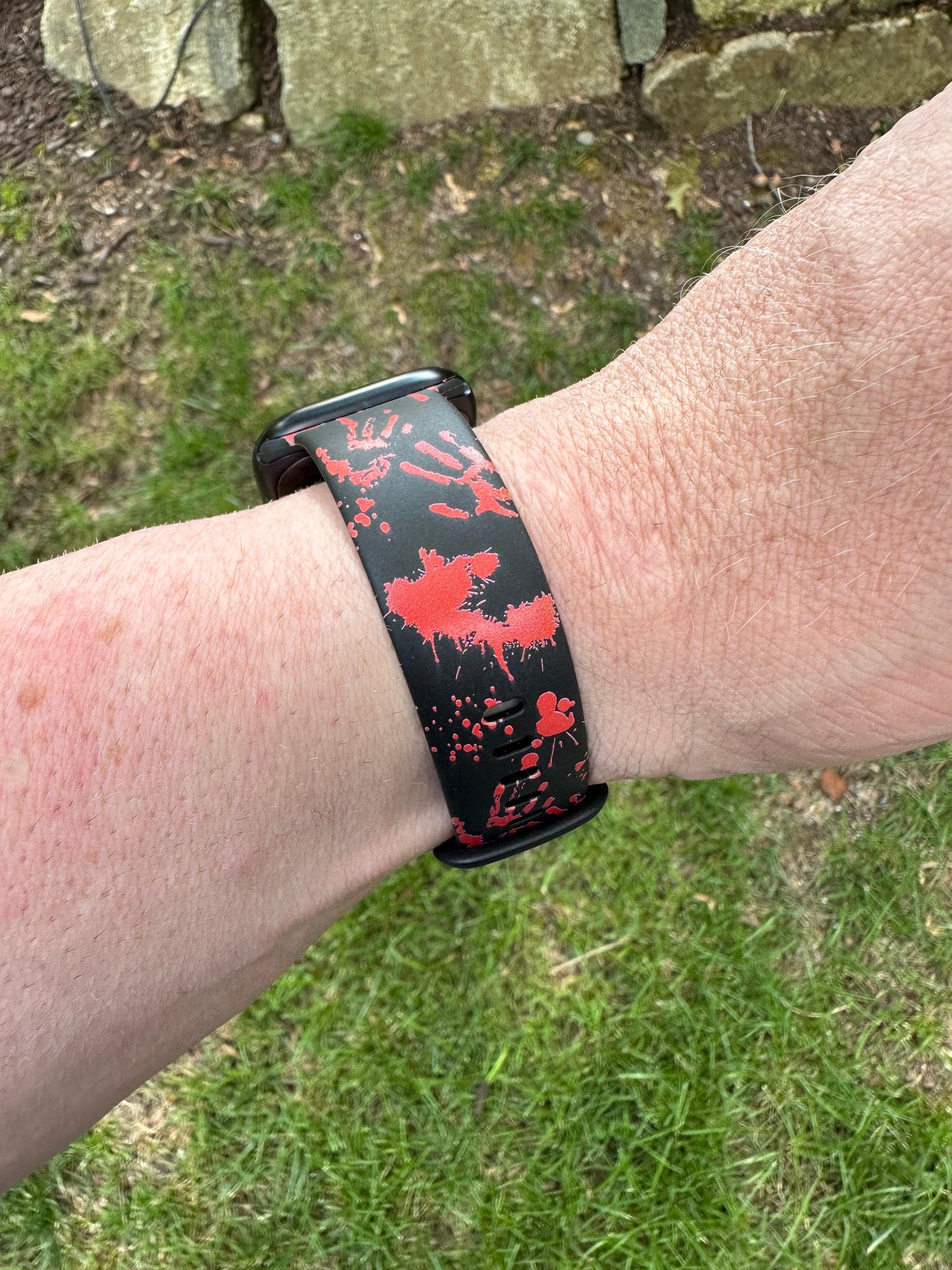 Halloween Watch Band for Apple Watch Samsung Horror Blood Band Fitbit Compatible 38/40/41mm, 42/44/45mm, Series 1,2,3,4,5,6,7,8