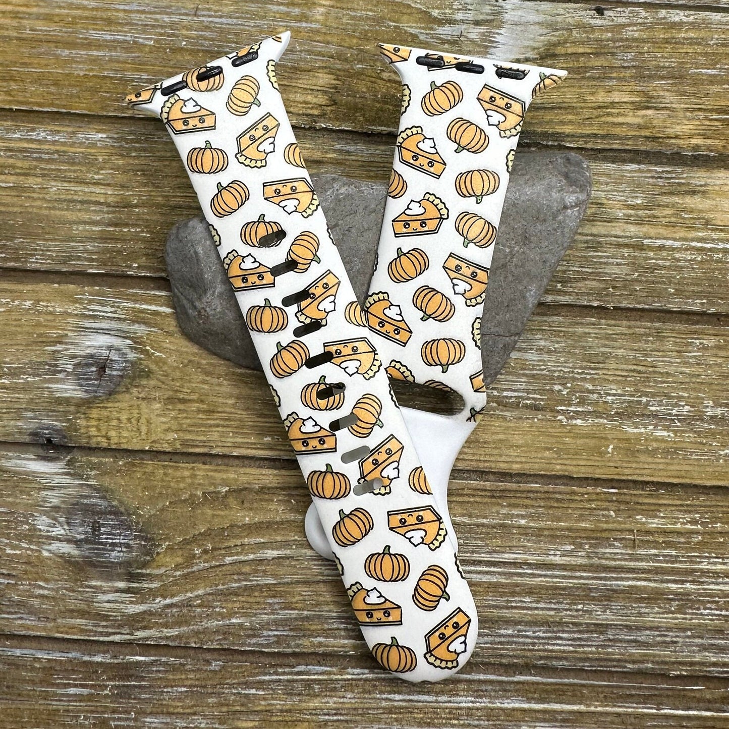 Thanksgiving Fall Watch Band for Apple Watch Thanksgiving Pumpkin Pie 38 40 41 42 44 45 49mm Hello Fall Autumn