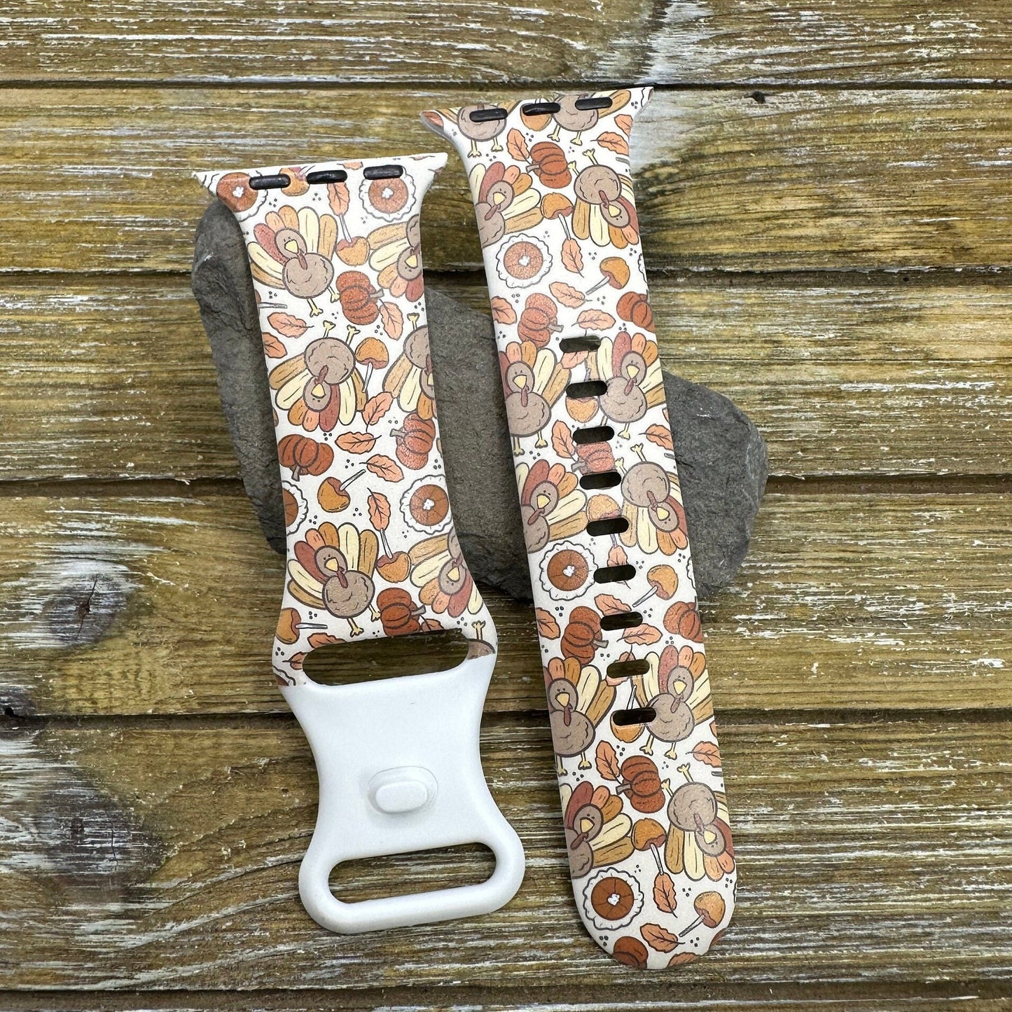 Thanksgiving Fall Watch Band for Apple Watch Samsung Watch Thanksgiving Turkey 38 40 41 42 44 45 49mm Hello Fall Autumn