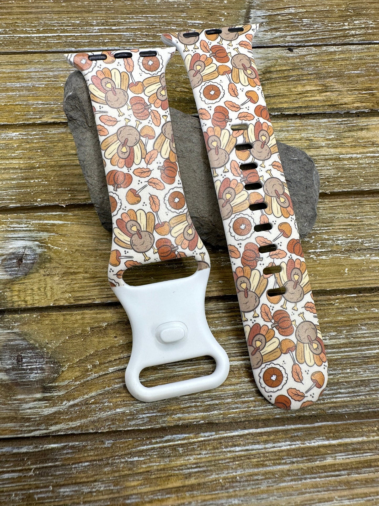 Thanksgiving Fall Watch Band for Apple Watch Samsung Watch Thanksgiving Turkey 38 40 41 42 44 45 49mm Hello Fall Autumn