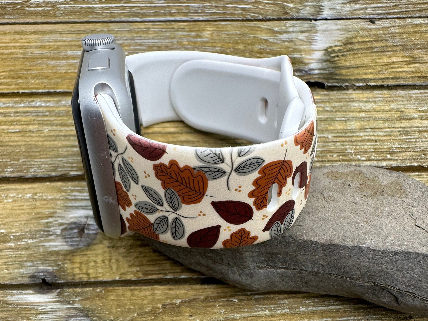 Fall Autumn Leaves Watch Band for Apple Watch 38 40 41 42 44 45mm Autumn Apple Watch silicone