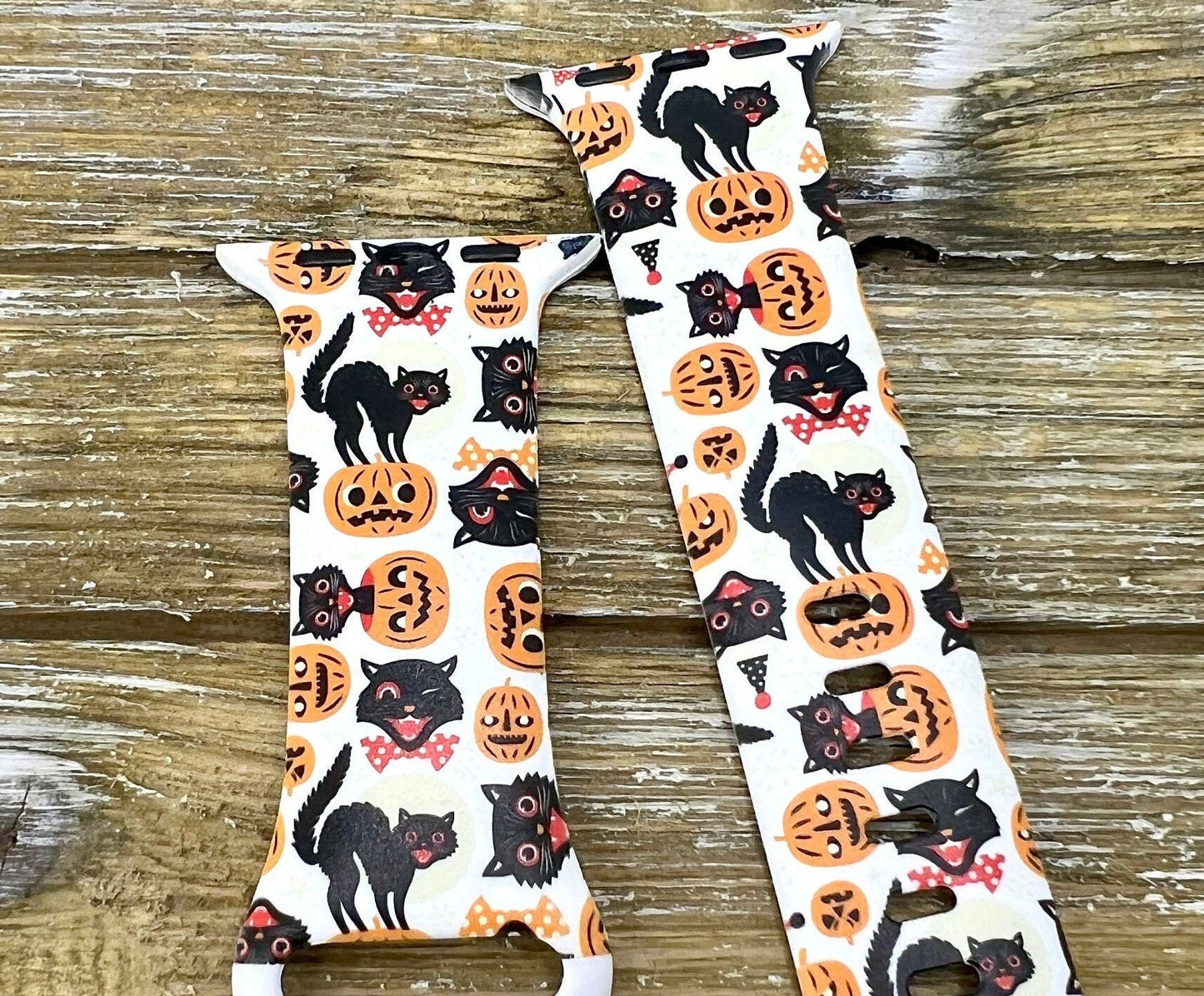 Halloween Cats Watch Band for Apple TPU silicone 38mm 40mm 41mm 42mm 44mm 45mm Printed Spooky pumpkin Halloween accessory