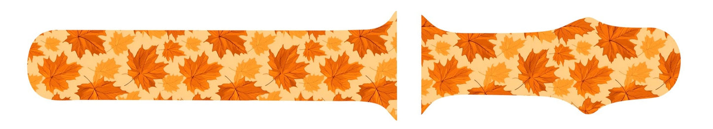 Fall Leaves Watch Band for Apple Watch Orange Fall Leaves Autumn iWatch 20 22 38 40 41 42 44 45 49mm