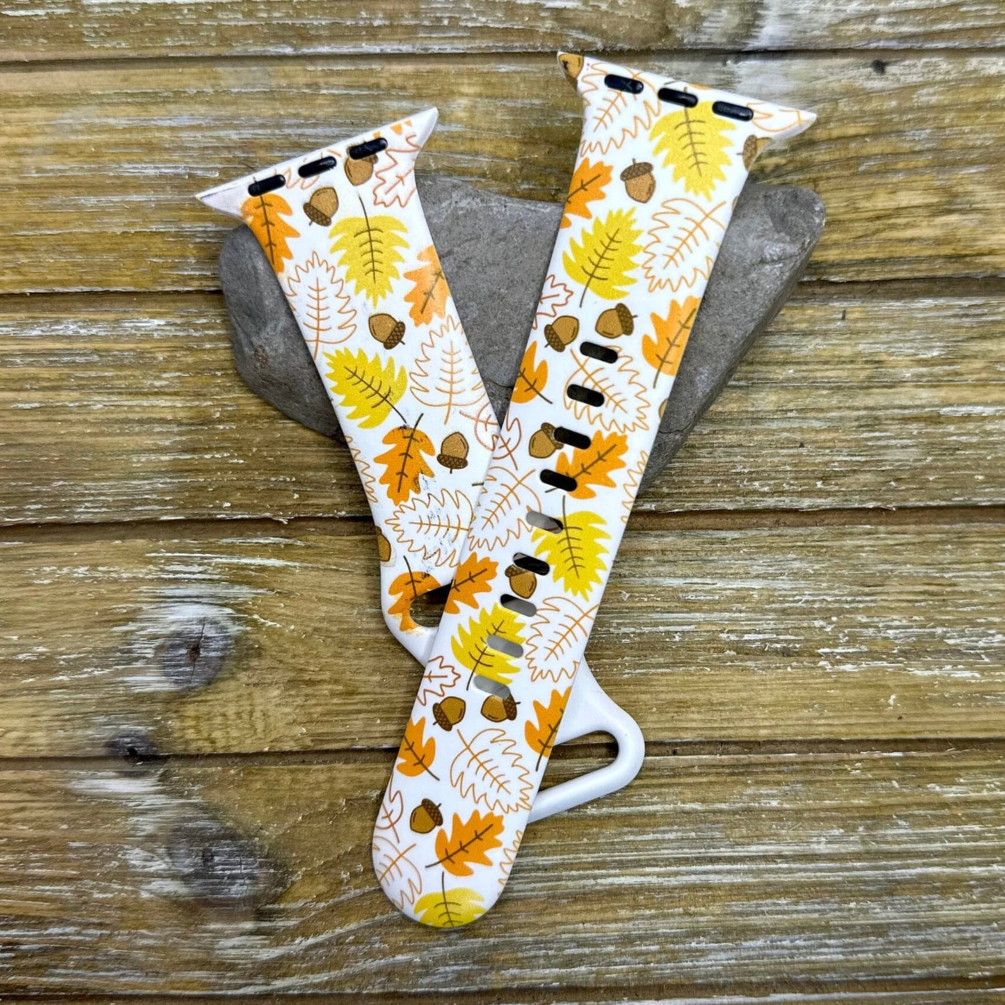 Fall Leaves Watch Band for Apple Hello Fall Leaves Autumn 20 22 38 40 41 42 44 45 49mm
