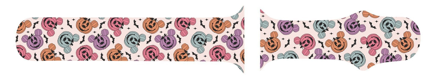 Fall halloween watch band for apple watch mouse halloween jewelry colorful pumpkins autumn iwatch 20 22 38 40 41 42 44 45 49mm