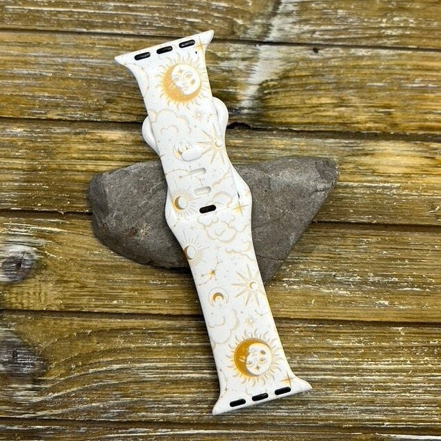 Fall celestial watch band for apple moon, sun and stars tpu silicone 38mm 40mm 41mm 42mm 44mm 45mm