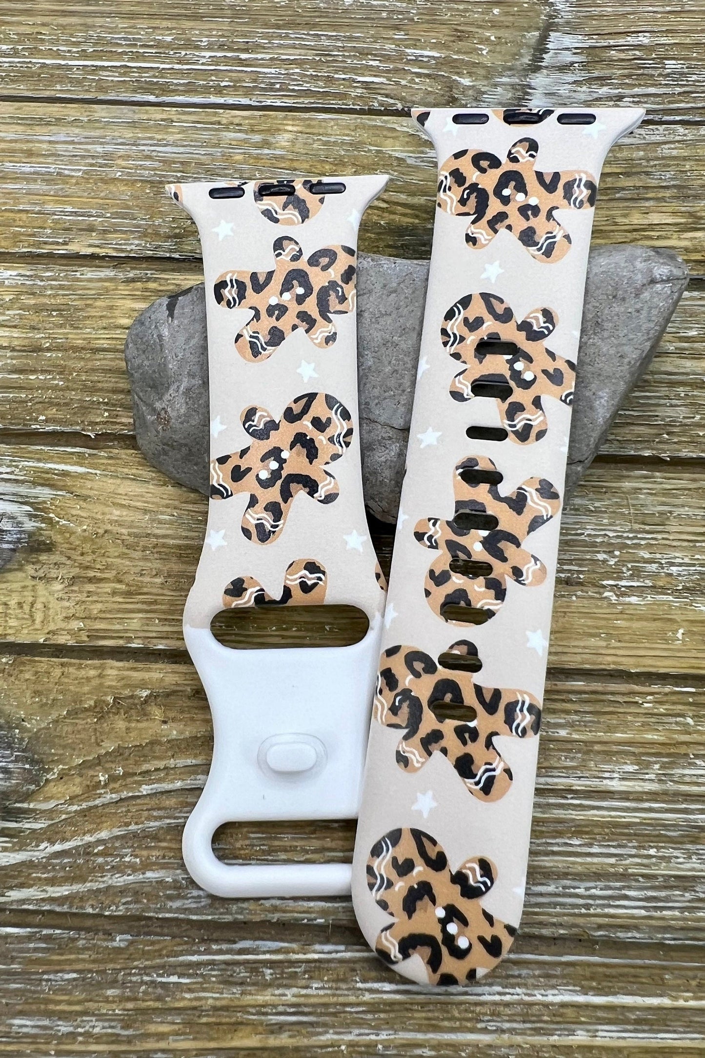 Christmas Gingerbread Watch Band for Apple Watch 38mm 40mm 41mm 42mm 44mm 45mm Samsung 20mm 22mm