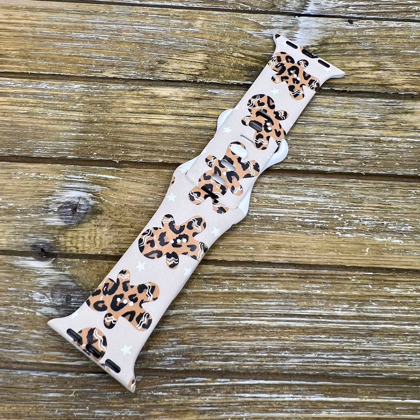 Christmas Gingerbread Watch Band for Apple Watch 38mm 40mm 41mm 42mm 44mm 45mm Samsung 20mm 22mm