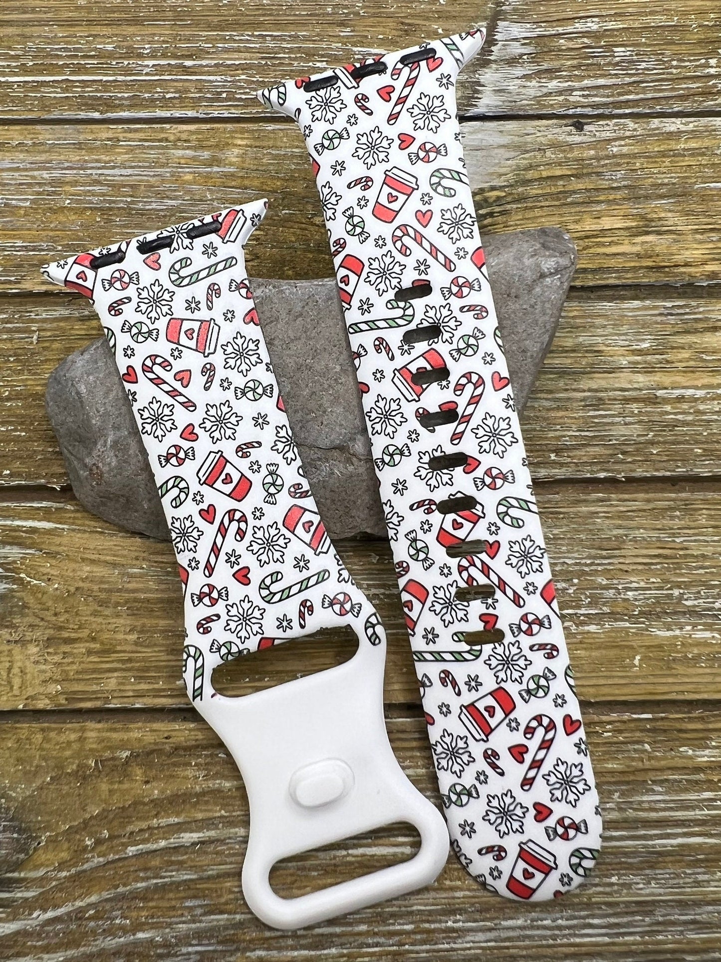 Christmas favorites watch band apple watch silicone coffee and candy holiday winter 38mm 40mm 41mm 42mm 44mm 45mm
