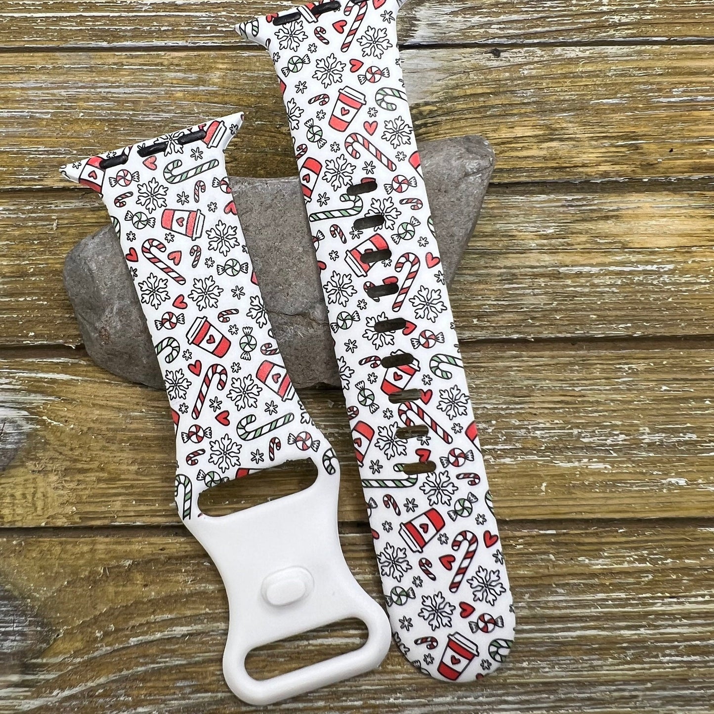 Christmas favorites watch band apple watch silicone coffee and candy holiday winter 38mm 40mm 41mm 42mm 44mm 45mm