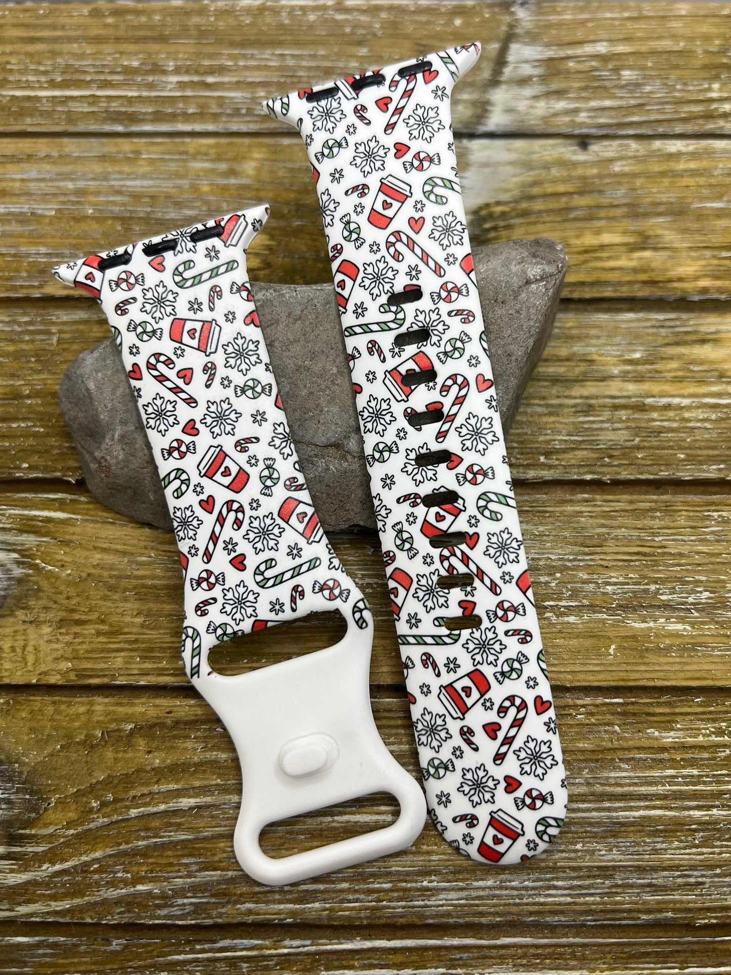 Christmas favorites watch band apple watch silicone coffee and candy holiday winter 38mm 40mm 41mm 42mm 44mm 45mm