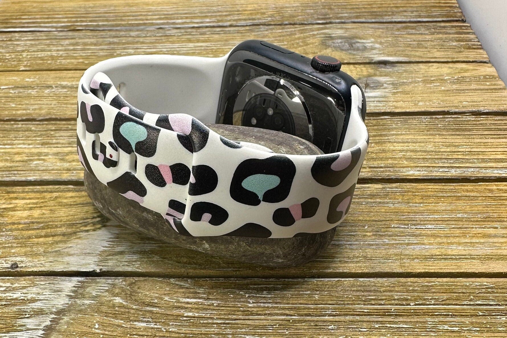 Boho leopard apple watch samsung fitbit multi color leopard band for women's band 20mm 22mm 38/40/41 42/44/45/49mm ultra