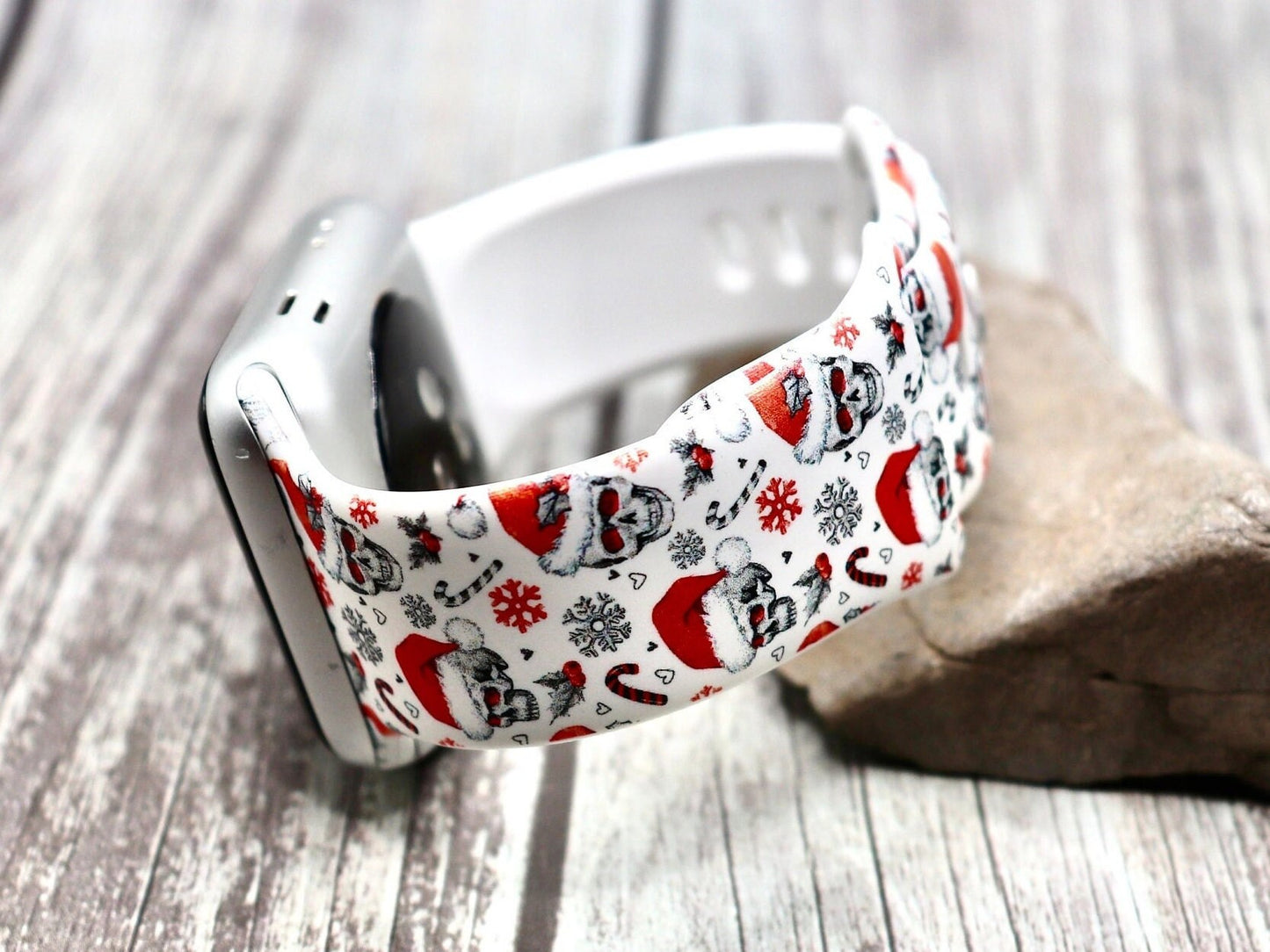 Christmas holiday design watch band for apple watch samsung santa skulls silicone 38mm 40mm 41mm 42mm 44mm 45mm