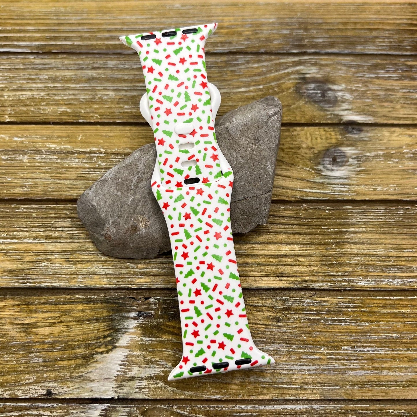 Christmas sprinkles silicone watch band compatible with apple watch 38mm 40mm 41mm 42mm 44mm 45mm spooky band