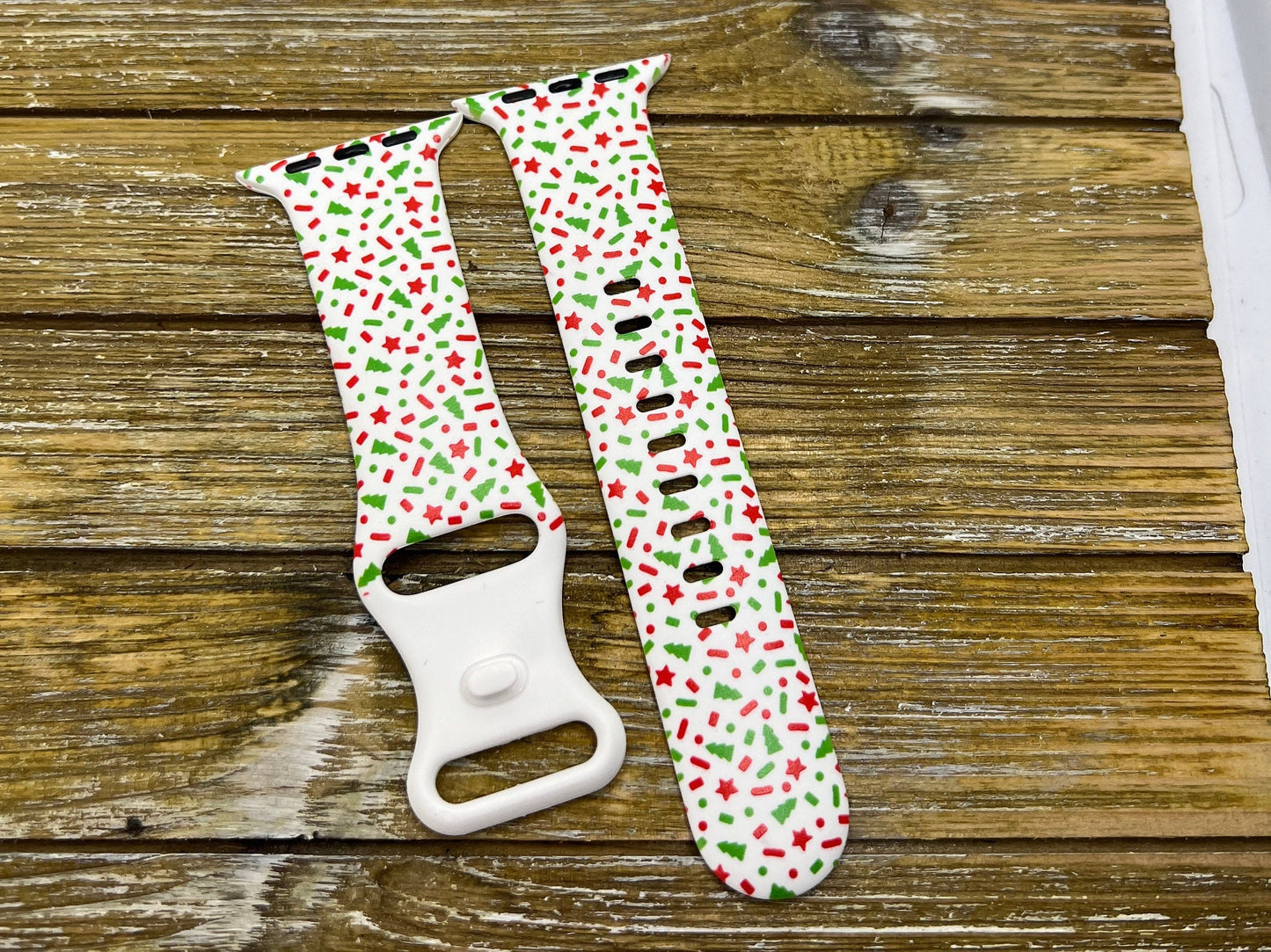 Christmas sprinkles silicone watch band compatible with apple watch 38mm 40mm 41mm 42mm 44mm 45mm spooky band