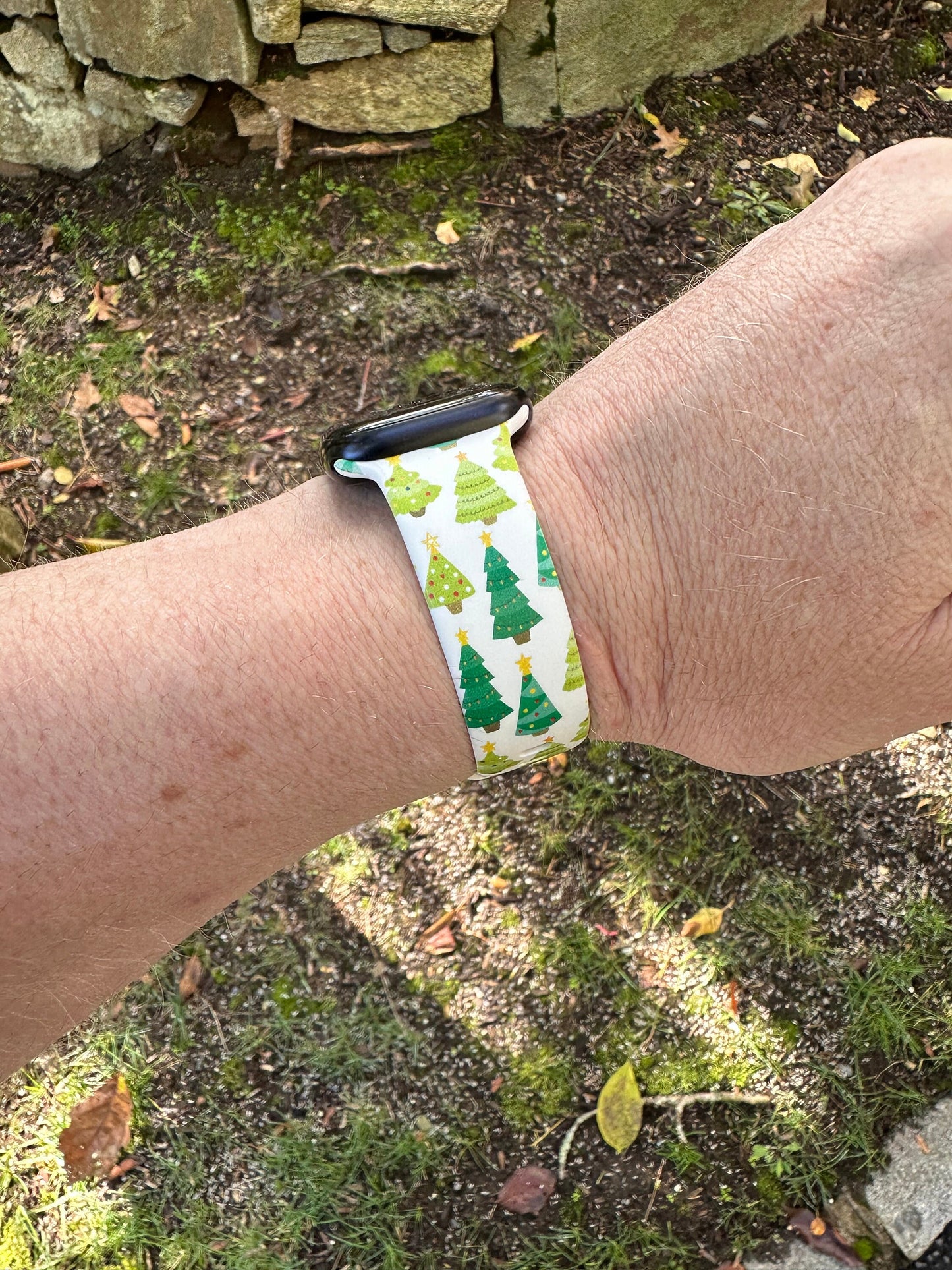 Christmas Holiday Trees Watch Band for Apple Watch Samsung Watch & Fitbit Xmas Trees #209 silicone 20 22 38 40 41 42 44 45