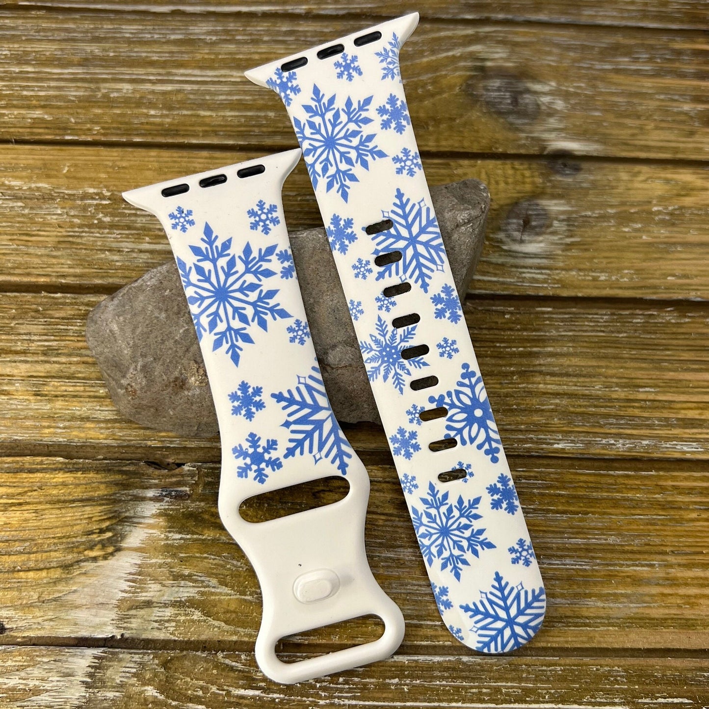 Holiday Winter Snowflake Watch Band for Apple silicone 38mm 40mm 41mm 42mm 44mm 45mm