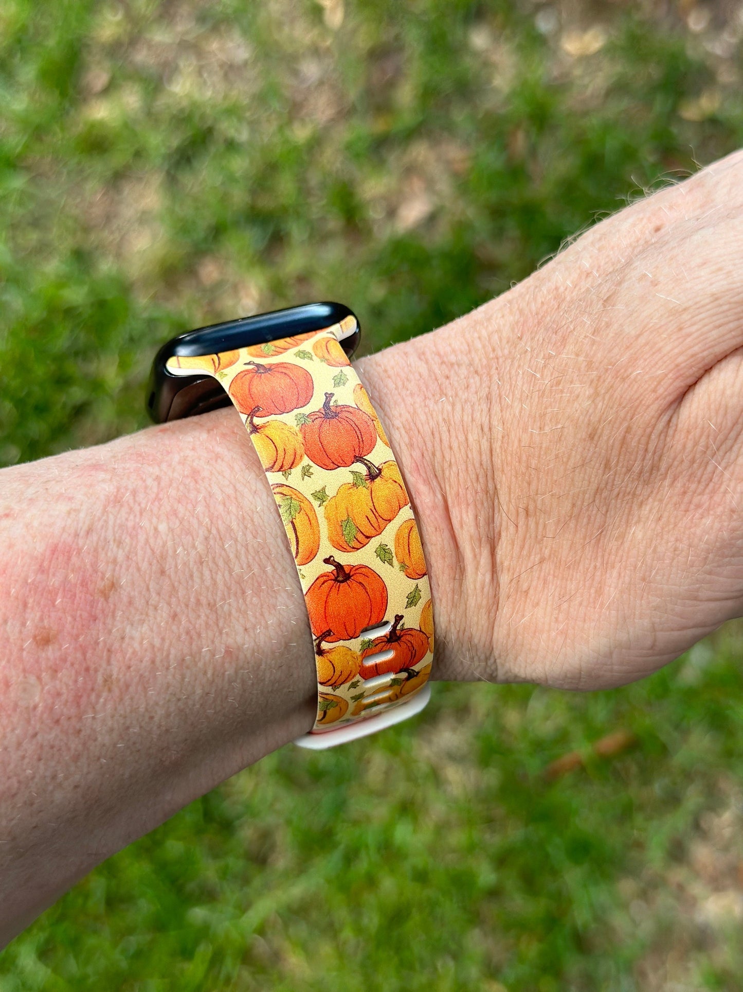 Fall watch band for apple watch autumn pumpkins iwatch  20 22 38 40 41 42 44 45 49mm