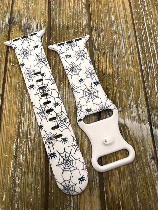 Halloween watch band for apple spider web tpu silicone 38mm 40mm 41mm 42mm 44mm 45mm printed spooky pumpkin  costume accessories spooky band