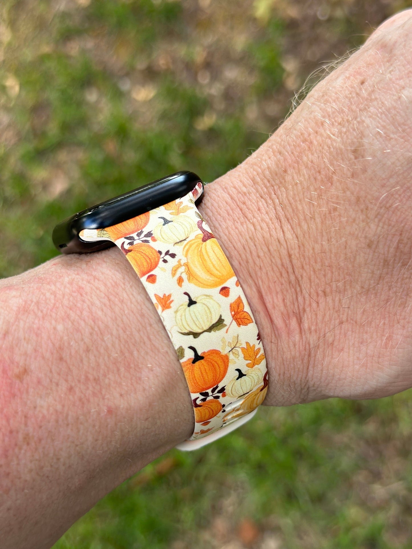 Pumpkin fall watch band for apple watch autumn pumpkins iwatch  20 22 38 40 41 42 44 45 49mm