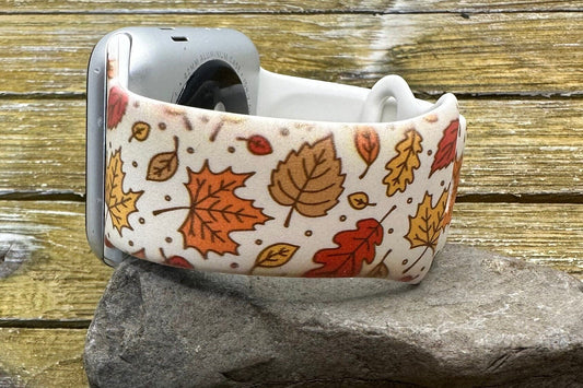 Fall leaves watch band for apple autumn hello fall leaves pumpkin 20 22 38 40 41 42 44 45 49mm autumn floral flowers