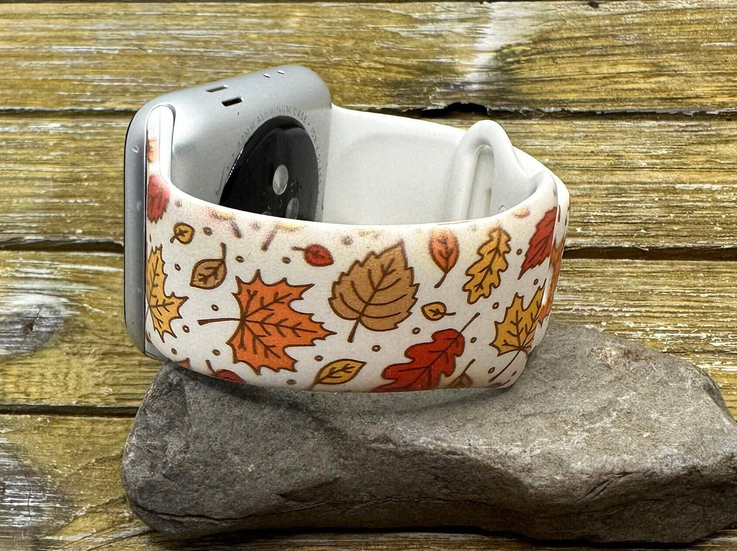 Fall leaves watch band for apple autumn hello fall leaves pumpkin 20 22 38 40 41 42 44 45 49mm autumn floral flowers