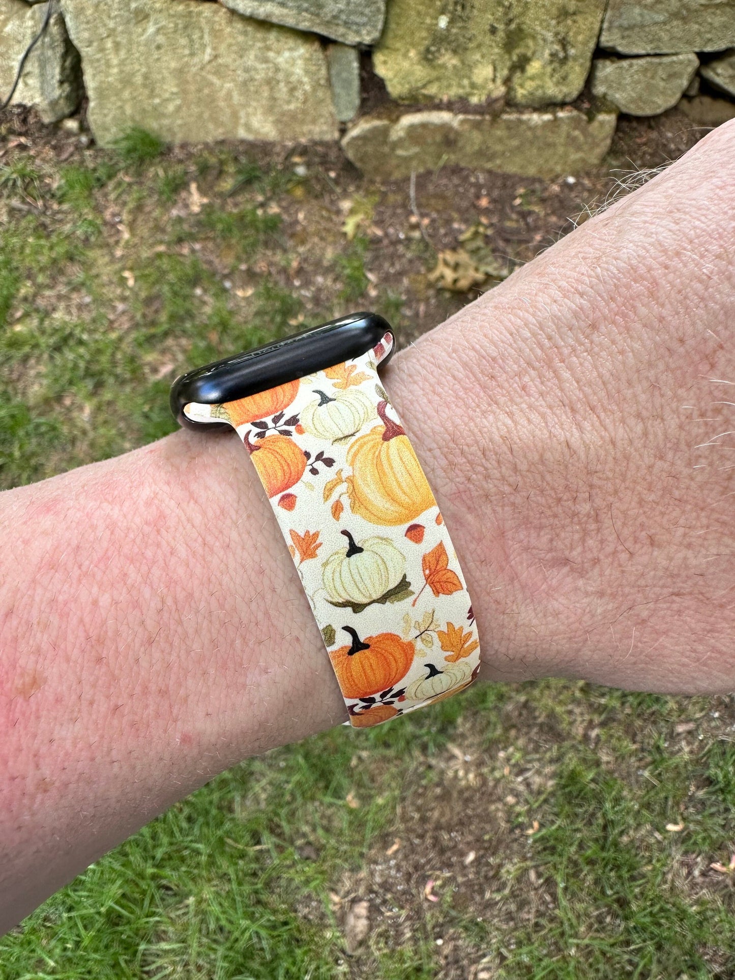 Pumpkin fall watch band for apple watch autumn pumpkins iwatch  20 22 38 40 41 42 44 45 49mm