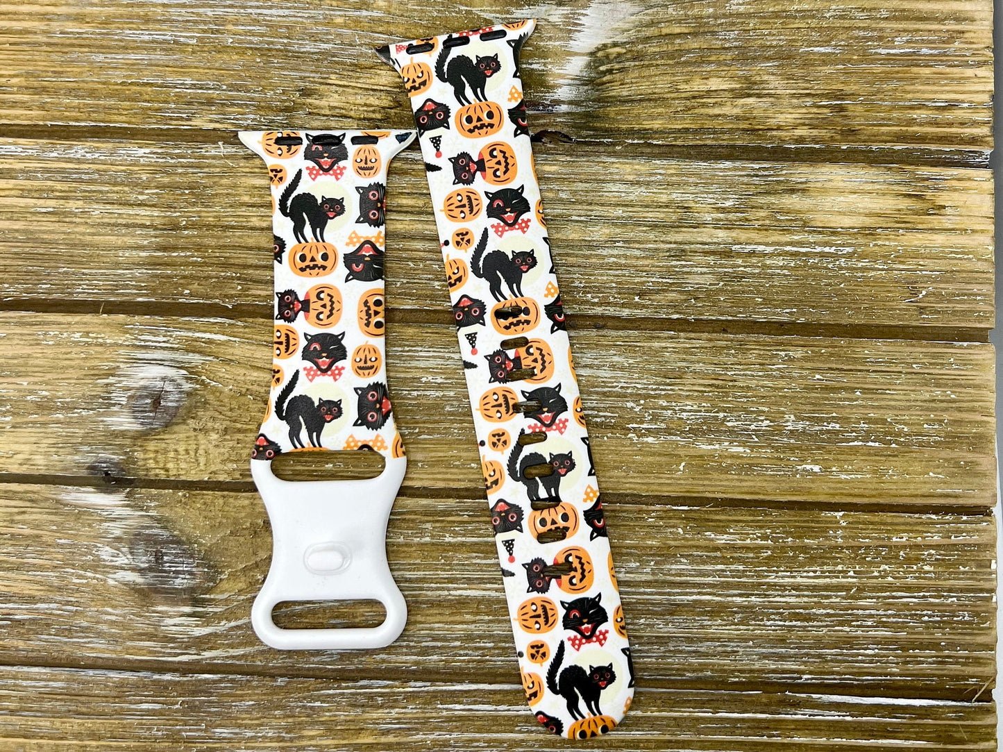 Halloween Cats Watch Band for Apple TPU silicone 38mm 40mm 41mm 42mm 44mm 45mm Printed Spooky pumpkin Halloween accessory