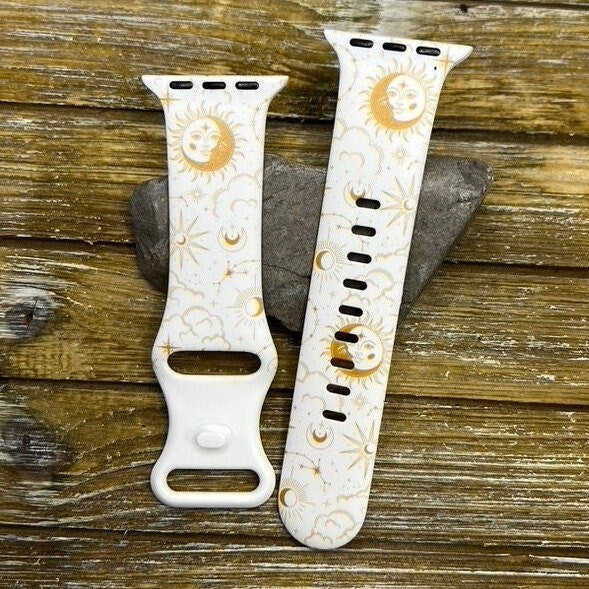 Fall celestial watch band for apple  moon, sun and stars tpu silicone 38mm 40mm 41mm 42mm 44mm 45mm