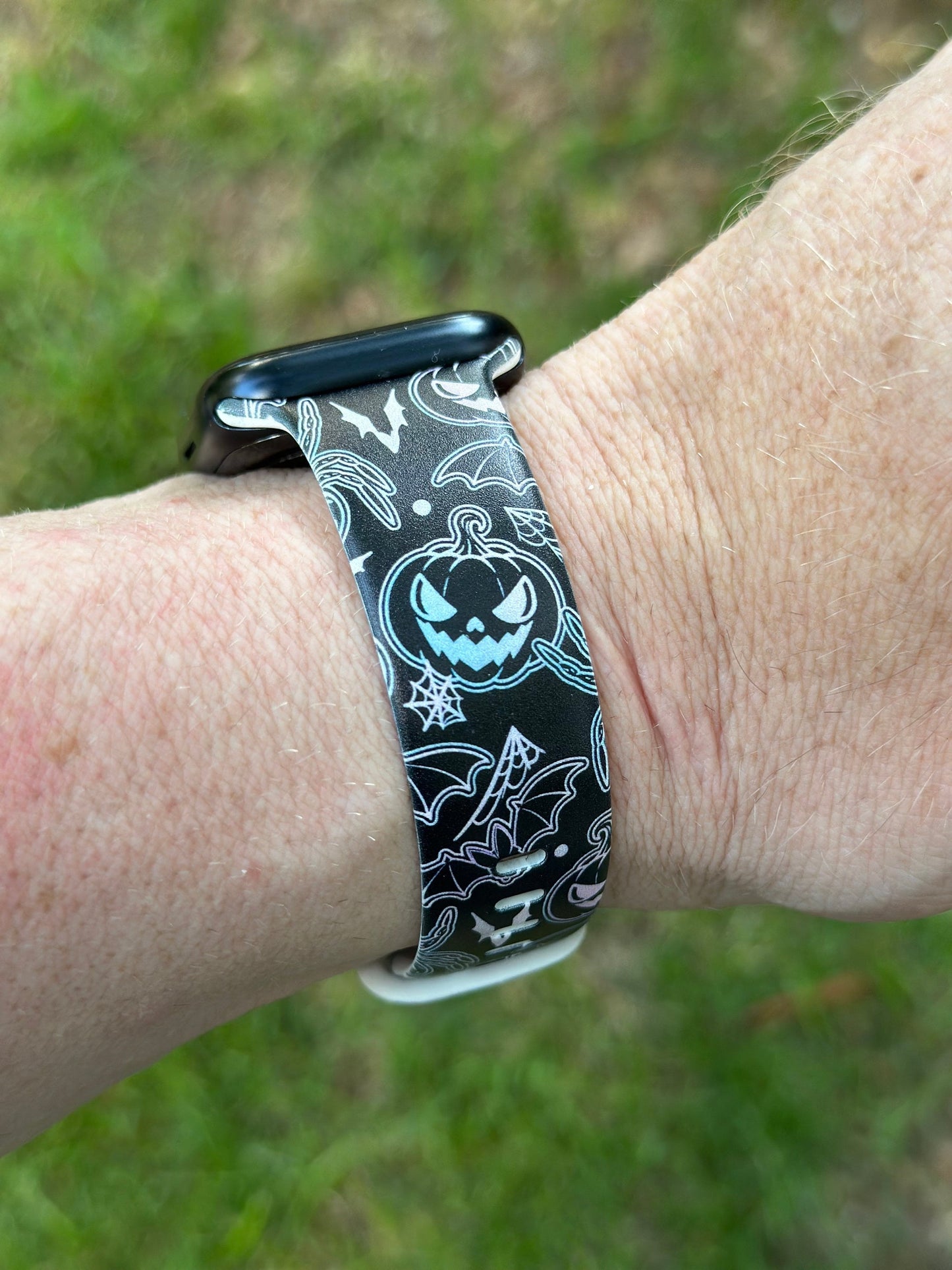 Halloween pumpkins watch band for apple samsung fitbit watch compatible 38/40/41mm, 42/44/45mm, series 1,2,3,4,5,6,7,8