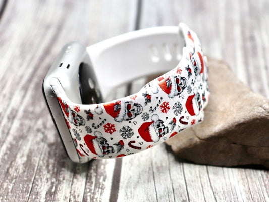 Christmas holiday design watch band for apple watch samsung santa skulls silicone 38mm 40mm 41mm 42mm 44mm 45mm