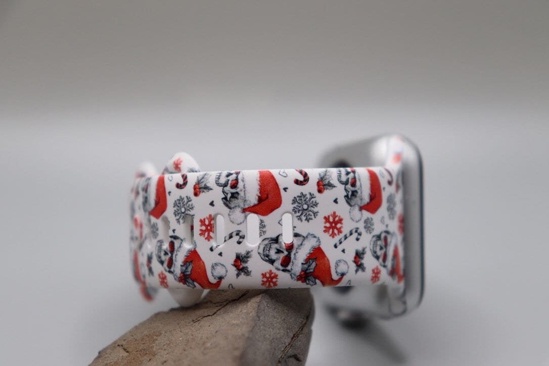 Christmas holiday design watch band for apple watch samsung santa skulls silicone 38mm 40mm 41mm 42mm 44mm 45mm
