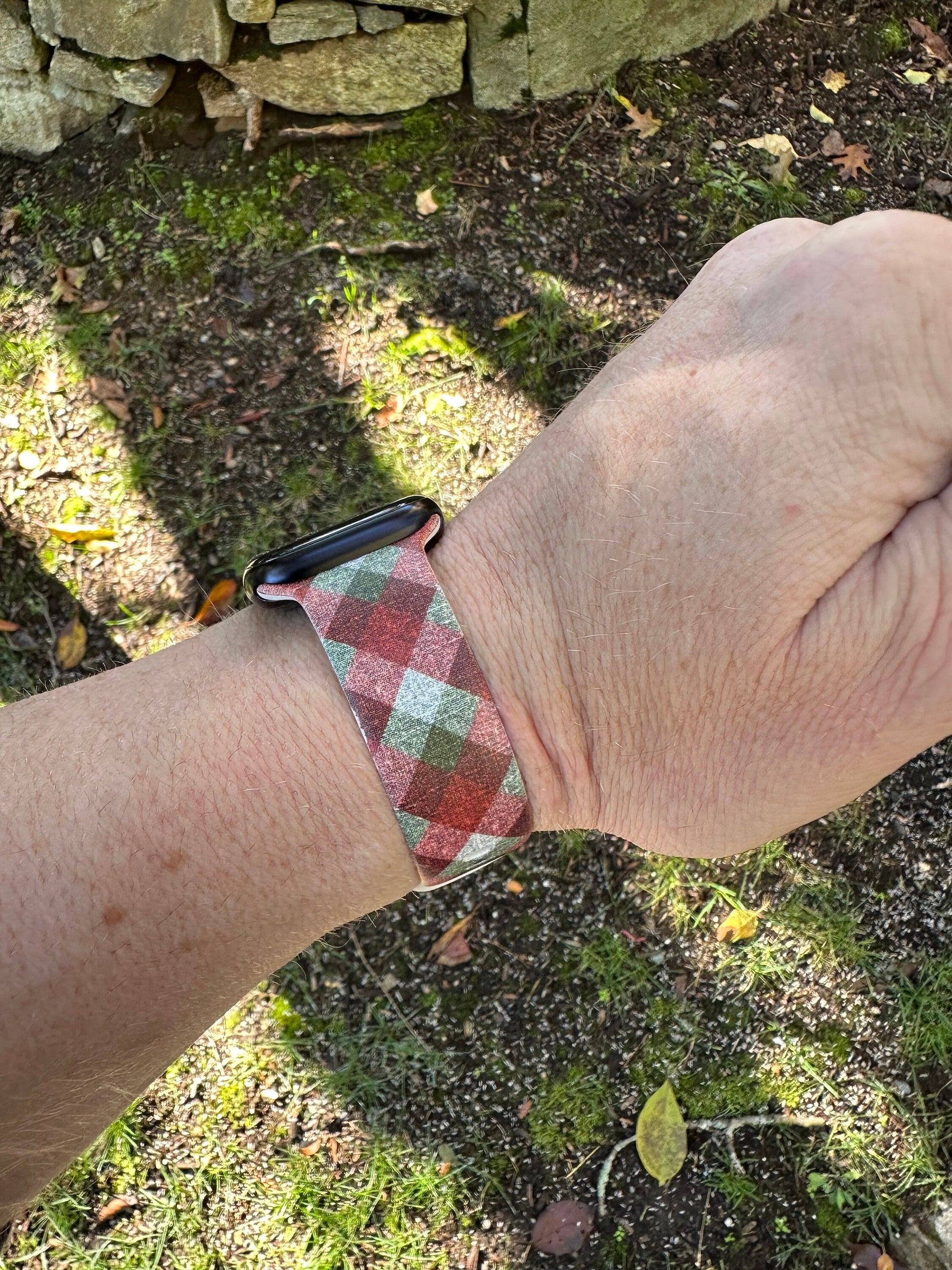 Christmas Holiday Watch Band for Apple Watch Samsung Watch Fitbit Holiday Plaid #202 silicone 20 22 38 40 41 42 44 45